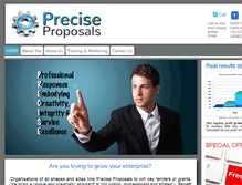 Tablet Screenshot of preciseproposals.com